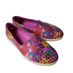 Native Shoes Girls Size J2 US 2 Big Kid Purple Floral